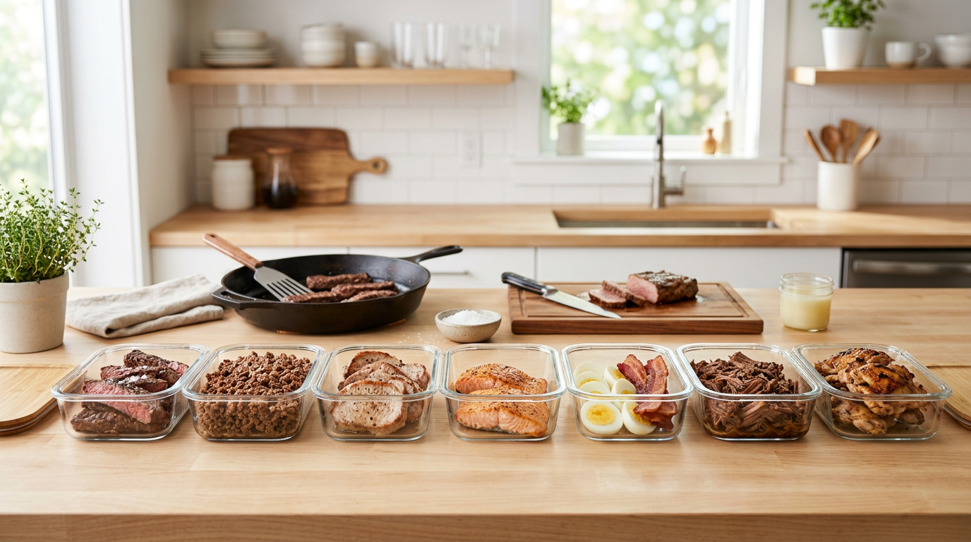 Carnivore diet meal prep – full week plan with macros