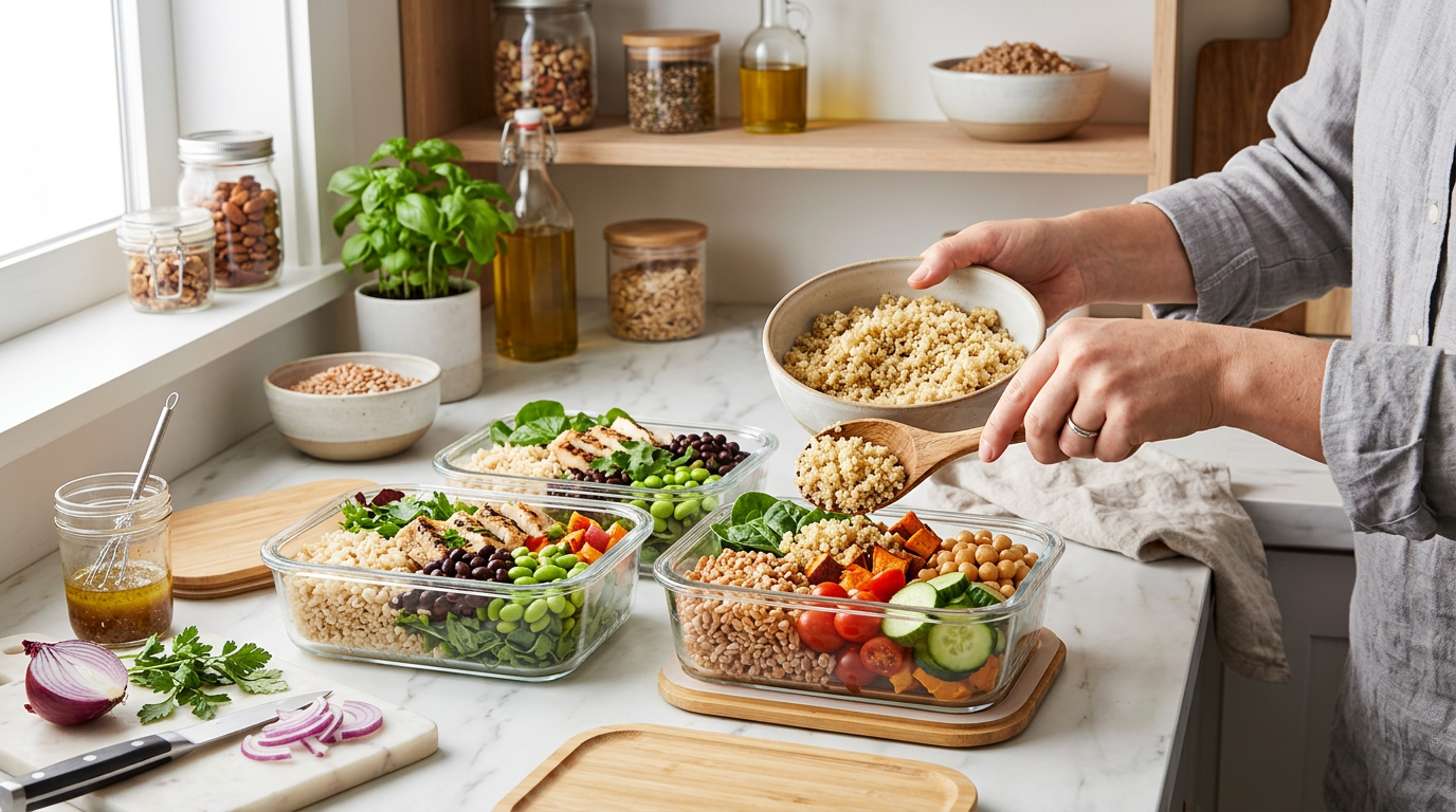 Grain bowl meal prep – how to keep grains from drying out