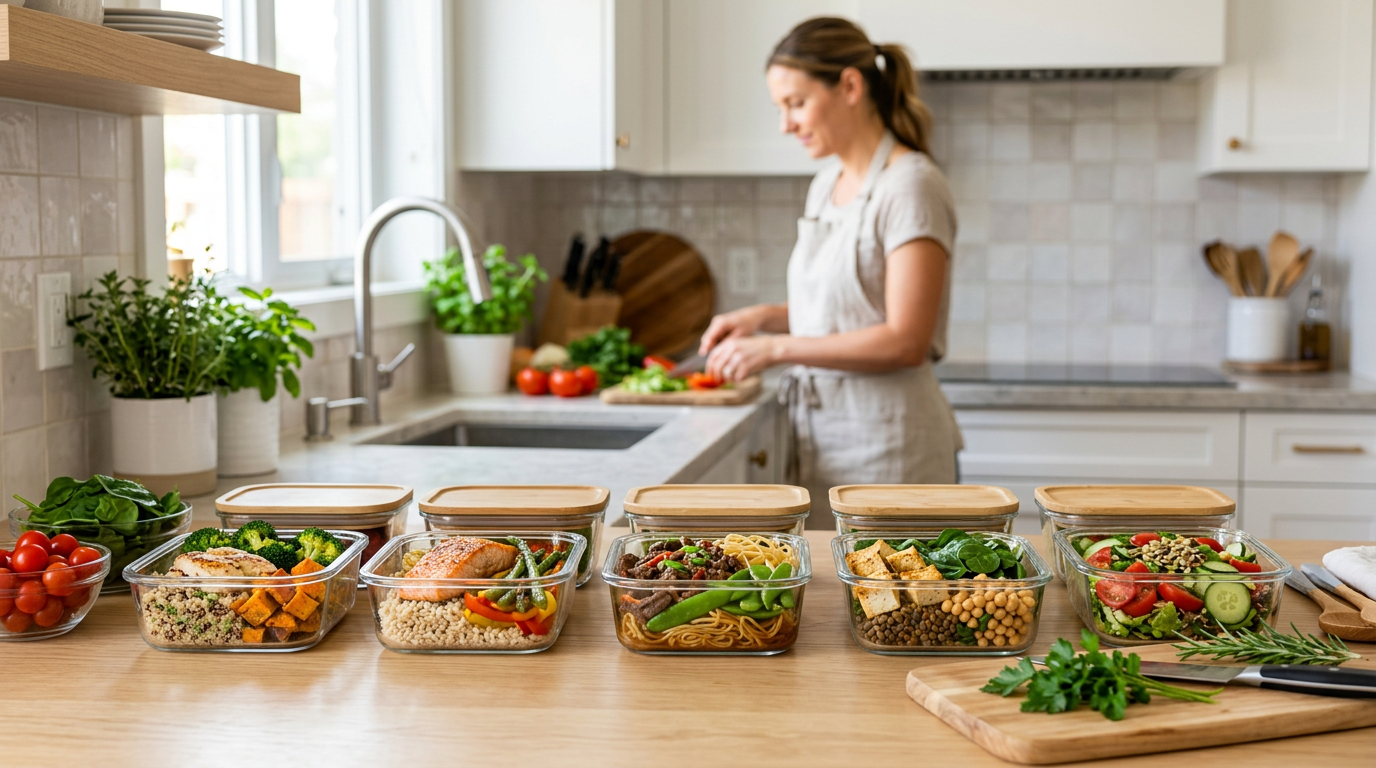 Chart showing how many days ahead common meal prep foods stay safe in the fridge