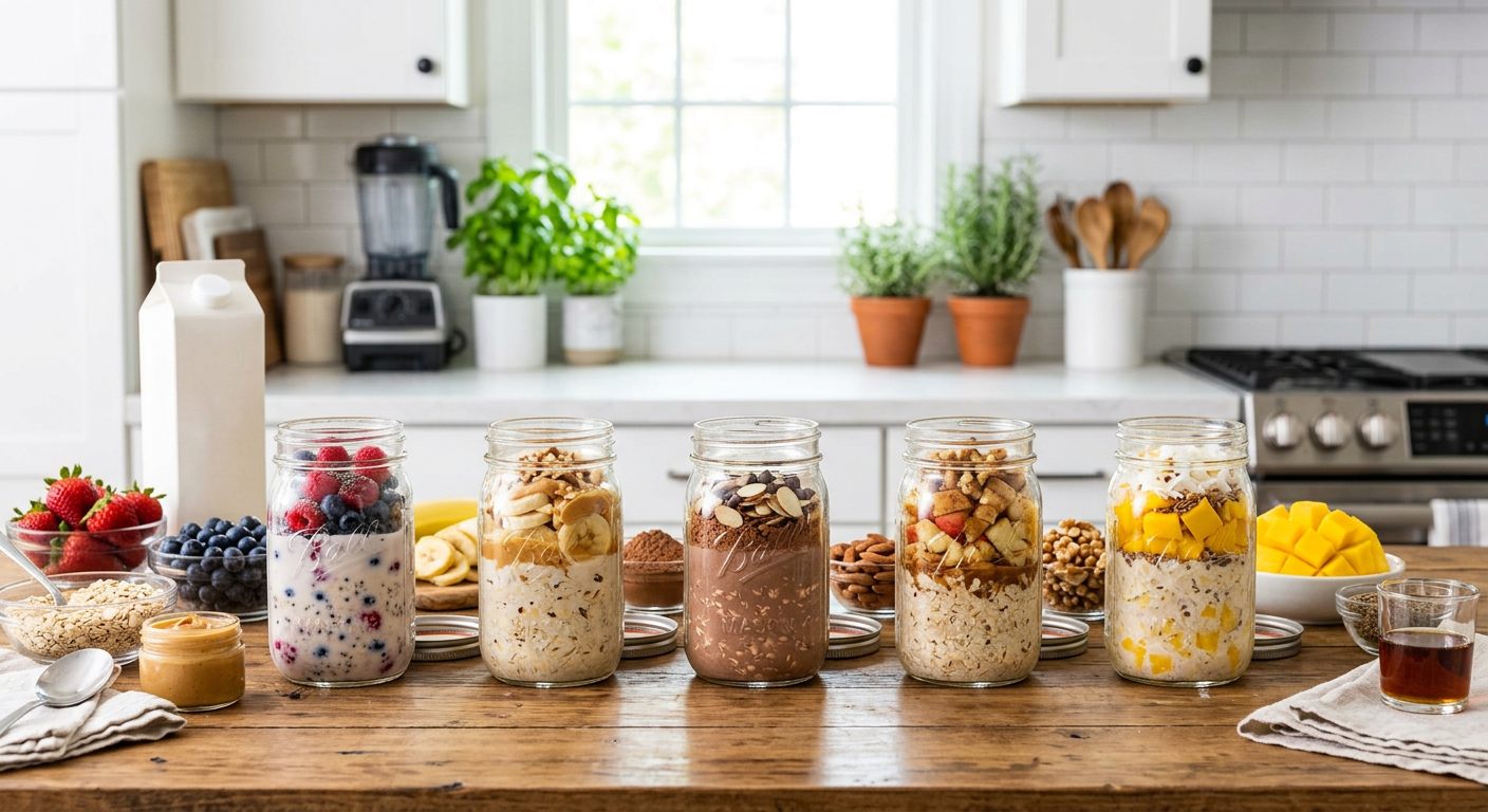 How to meal prep overnight oats – 10 flavor combinations