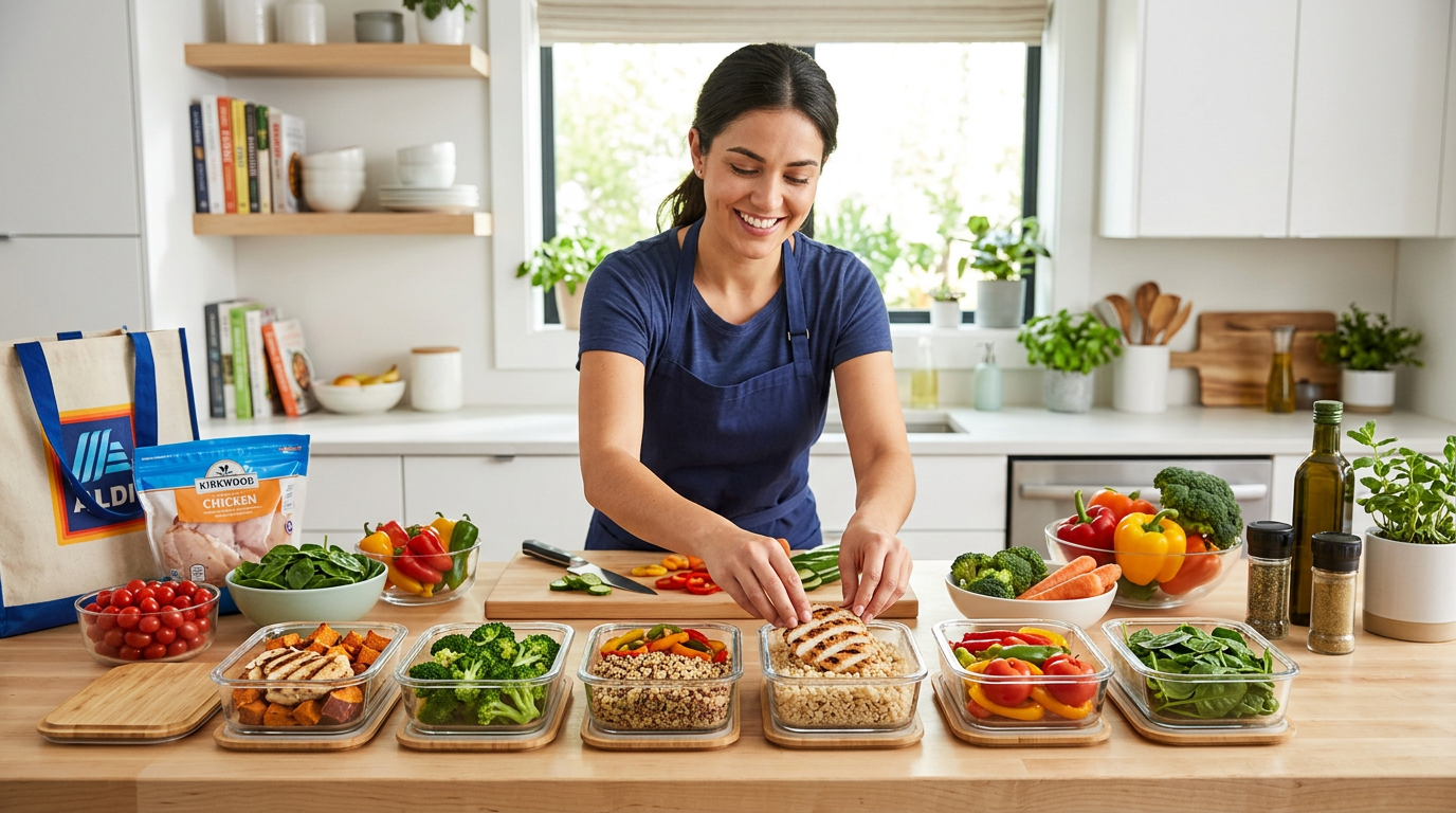 How to meal prep using only Aldi groceries (weekly plan)