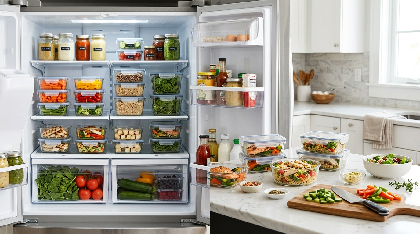 How to organize your fridge for meal prep (guide + hacks)
