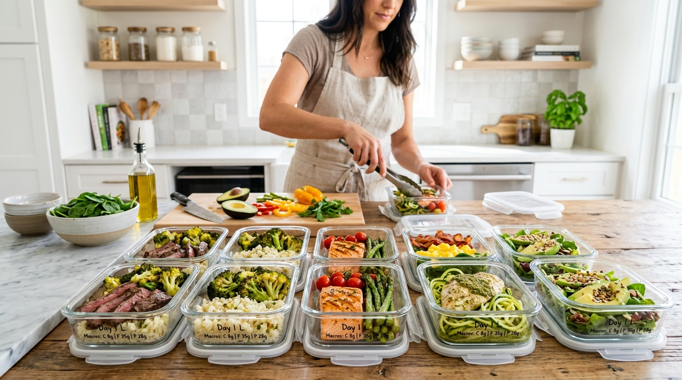 Keto meal prep – full week plan with macros