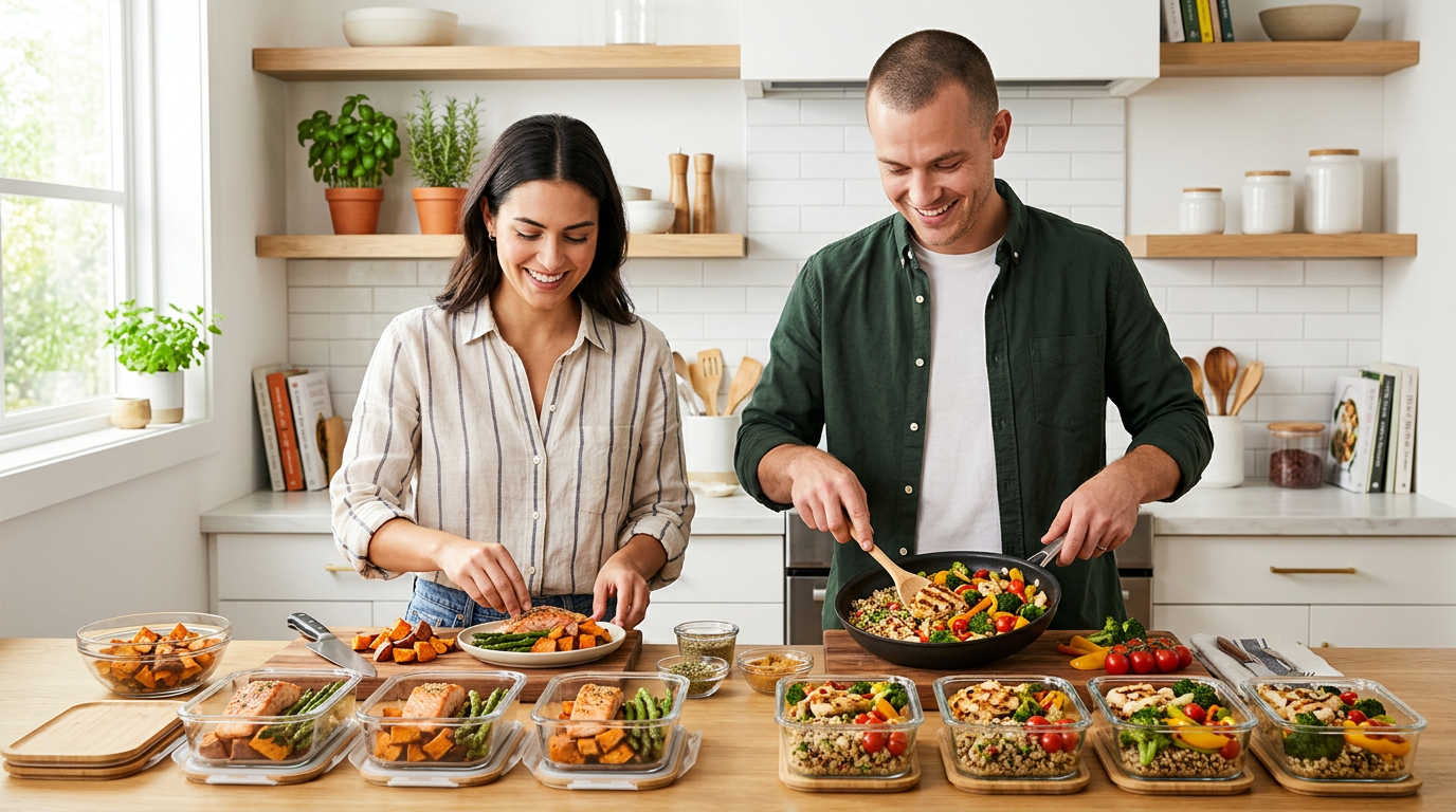 Meal prep for couples – cook once, eat different lunches