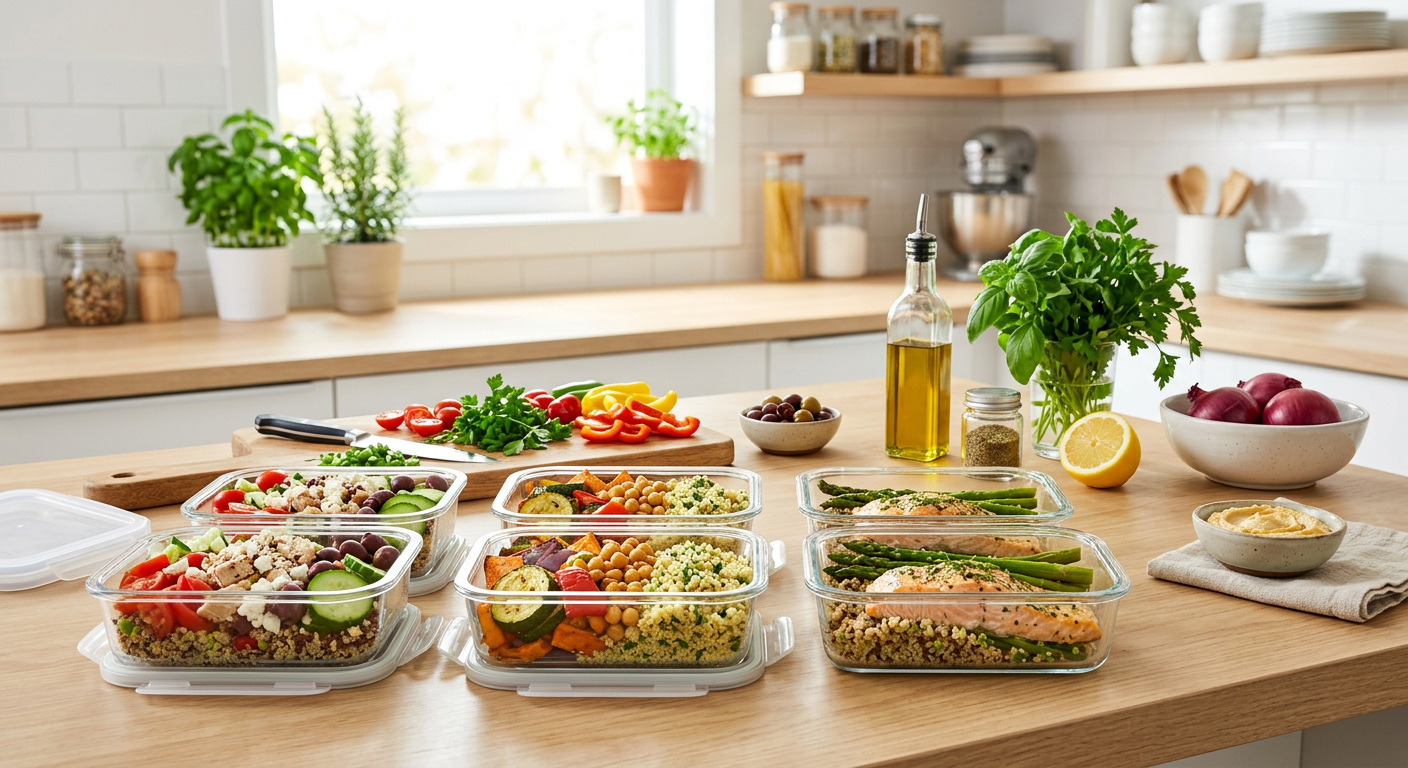 Mediterranean diet meal prep – weekly plan with grocery list