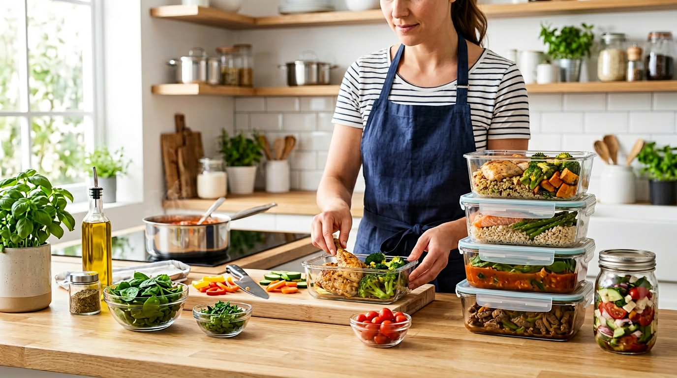 Sunday meal prep routine – cook 5 days in 2 hours