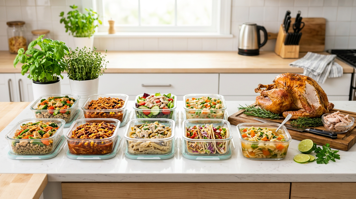 Turkey meal prep – 8 recipes from one whole turkey